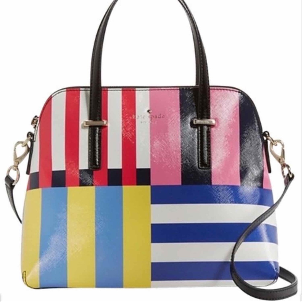Kate Spade Cedar Street Flag Stripes Satchel Bag